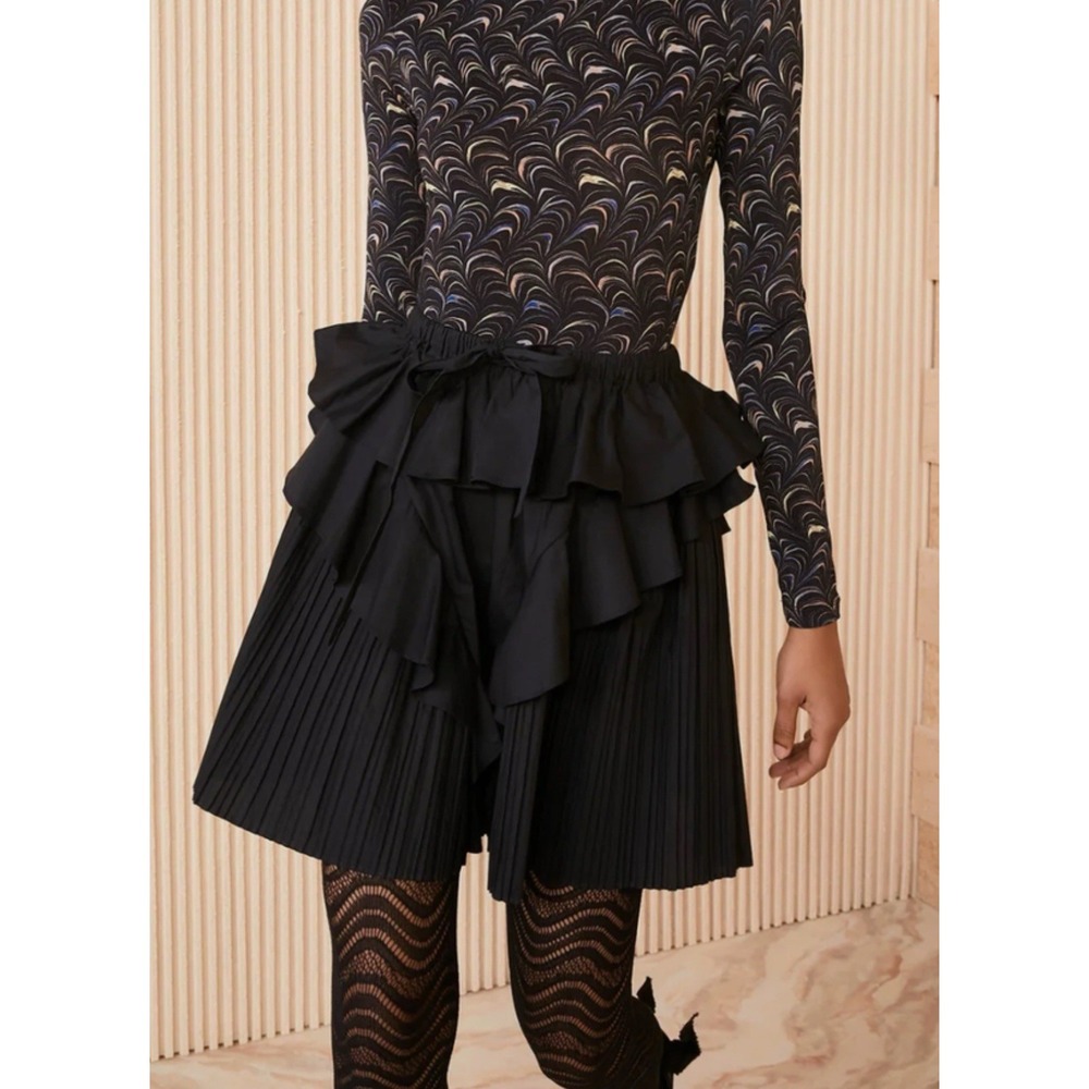 SIZE 8 Ulla Johnson Sigrid Mini Skirt Black Fall/Winter 2022